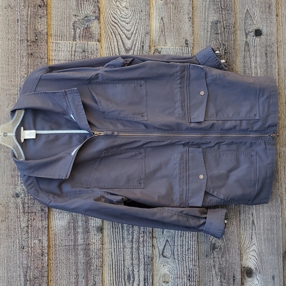 Duluth Trading men's long Jacket Xlarge Grey EUC - Picture 1 of 5